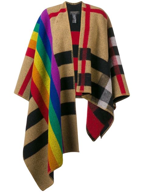 burberry cape poncho fake|burberry rainbow vintage poncho.